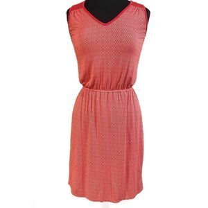 Anthropologie Deletta Janie Coral Chevron Jersey Dress Sz S
